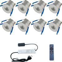Velvalux LED Veranda Spot Set - 8 Stuks - 3W - Dimbaar - IP65 - 12V - thumbnail