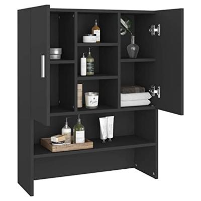 Wasmachinekast 70,5x25,5x90 cm zwart - thumbnail
