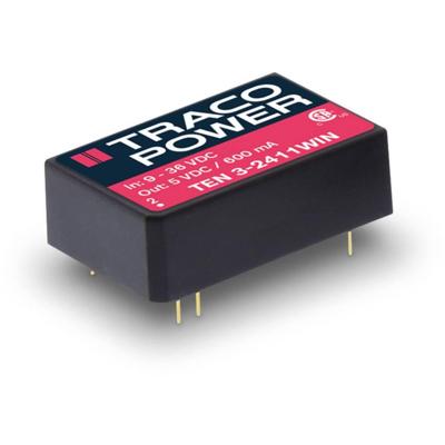 TracoPower TEN 3-2411WIN DC/DC-converter, print 24 V/DC 5 V/DC 600 mA 3 W Aantal uitgangen: 1 x Inhoud 1 stuk(s) TracoPower TEN 3-2411WIN DC/DC-converter, print 24 V/DC 5 V/DC 600 mA 3 W Aantal uitgangen: 1 x Inhoud 1 stuk(s)
