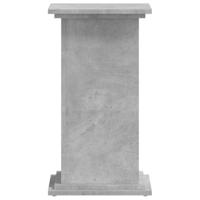 Plantenstandaard 33x33x60 cm bewerkt hout betongrijs - thumbnail