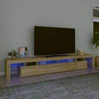 Tv-meubel met LED-verlichting 260x36,5x40cm sonoma eikenkleurig - thumbnail