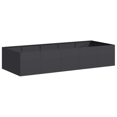 VidaXL Plantenbak 200x80x40 cm staal zwart