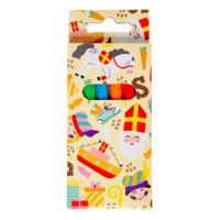 Kleurpotloden sinterklaas 8,5cm 6 stuks - thumbnail