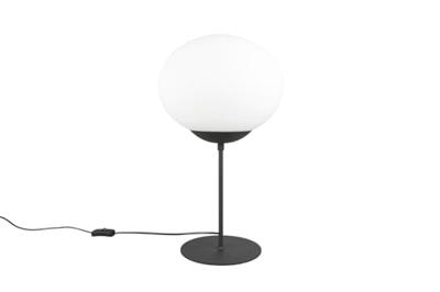 Trio TafellampFomento Ø 30cm - zwart met wit glas - 563100132