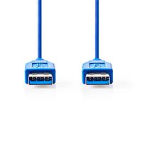 Nedis USB-Kabel | USB-A Male | USB-A Male | 5 Gbps | 2 m | Blauw | 1 stuks - CCGP61000BU20 CCGP61000BU20 - thumbnail