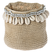 Sfeerlicht Shells bruin 12cm - thumbnail