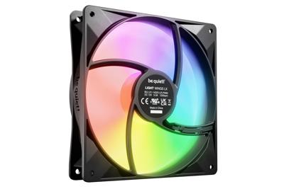 BeQuiet LIGHT WINGS LX 140mm PWM PC-ventilator Zwart (b x h x d) 140 x 140 x 25 mm Incl. LED-verlichting