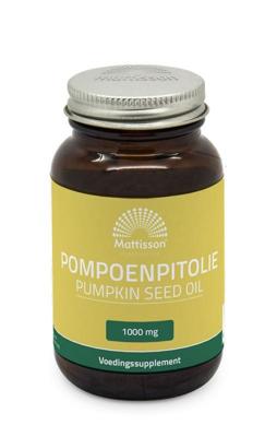 Mattisson HealthStyle Pompoenpitolie 1000mg Capsules Mattisson HealthStyle Pompoenpitolie 1000mg Capsules