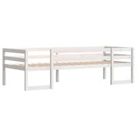 Kinderbedframe massief grenenhout wit 80x200 cm - thumbnail