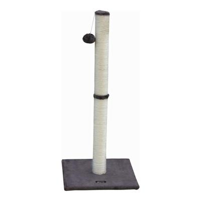 Gloria Krabpaal voor katten, speelgoed voor katten, model Rhein, 36 x 81,5 x 36 cm, kleur grijs, sisal gevoerd, platform van pluche, accessoires met speelbal