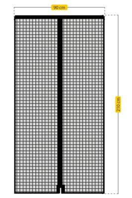 Muskietennet Schellenberg Deuren Magnetisch 90 x 210 cm Antraciet Glasvezel