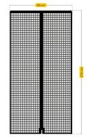 Muskietennet Schellenberg Deuren Magnetisch 90 x 210 cm Antraciet Glasvezel - thumbnail