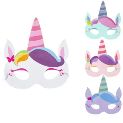 Duckiez Foammasker eenhoorn 18,5 cm 4 assorti | 60 stuks