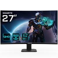 Gigabyte GS27QC 27 inch 165Hz 1440P gebogen gamingmonitor, 2560 x 1440 VA 1500R-scherm, 1ms (MPRT) reactietijd, HDR-gereed, FreeSync Premium, 1x Displaypoort 1.4, 2X HDMI 2.0 - thumbnail