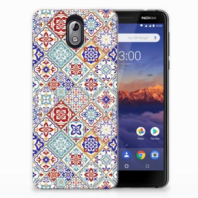 Nokia 3.1 (2018) TPU Siliconen Hoesje Tiles Color Nokia 3.1 (2018) TPU Siliconen Hoesje Tiles Color