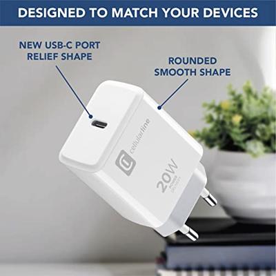 Cellularline Cellularline USB-C Charger 20W - iPhone 8 or later, Drinnen, AC, 12 V, Weiß USB-oplader 20 W 1x USB-C Wit Snellader