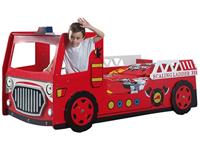 Vipack bed Brandweer - rood - incl. LED - 101x101x223 cm - thumbnail
