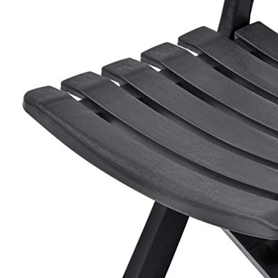 VidaXL Opklapbare stoelen, 2 stuks, kunststof, antraciet VidaXL Opklapbare stoelen, 2 stuks, kunststof, antraciet