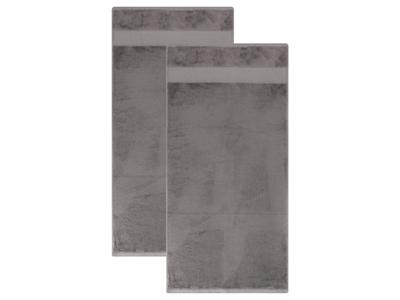 LIVARNO Set van 2 bamboe handdoeken 50 x 100 cm (Grijs) LIVARNO Set van 2 bamboe handdoeken 50 x 100 cm (Grijs)