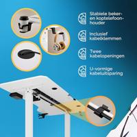 Zit sta Bureau In hoogte verstelbaar zwart 140x60x73-118cm - thumbnail