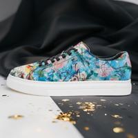 Azure Bloom Sneakers Lureaux - Handgemaakte Nette Schoenen Voor Heren - thumbnail