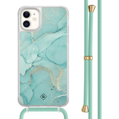 iPhone 11 hoesje met mint koord - Touch of mint