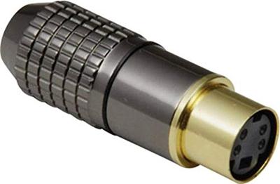 BKL Electronic 0204023 Miniatuur-DIN-connector Bus, recht Aantal polen: 4 Zwart 1 stuk(s)