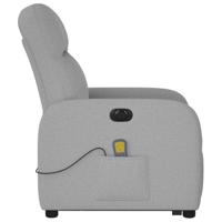 Sta-op-massagestoel elektrisch verstelbaar stof wolk grijs - thumbnail