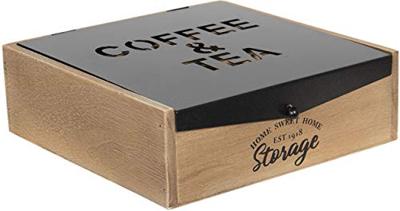 Clayre & Eef Theedoos 9 vakken 24x25x8 cm Bruin Hout Rechthoek Clayre & Eef Theedoos 9 vakken 24x25x8 cm Bruin Hout Rechthoek