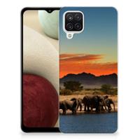 Samsung Galaxy A12 | TPU Hoesje | Olifanten - thumbnail