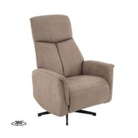 LABEL51 Fauteuil Aarhus - Taupe - Micro Suede - 2-Motorig - thumbnail
