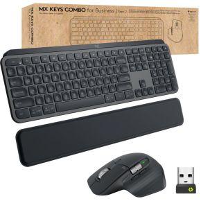 Logitech MX Keys combo for Business Gen 2 toetsenbord Inclusief muis RF-draadloos + Bluetooth QWERTY US International Grafiet Logitech MX Keys combo for Business Gen 2 toetsenbord Inclusief muis RF-draadloos + Bluetooth QWERTY US International Grafiet
