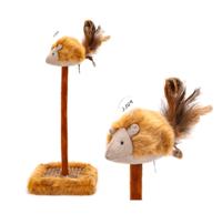 Nobleza Kattenspeelgoed - Piepende muis op veer - thumbnail