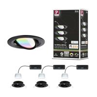 Paulmann 92437 LED-plafondlamp, LED-inbouwlamp 6 W Zwart (mat) - thumbnail