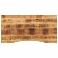 Bureaublad met ronding 110x50x2,5 cm massief ruw mangohout - thumbnail