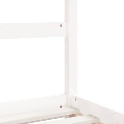 Kinderbedframe 90x190 cm massief grenenhout wit
