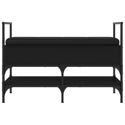 Schoenenbank 85,5x42x57,5 cm bewerkt hout zwart