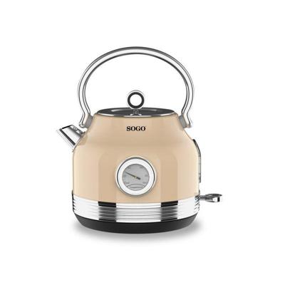 SOGO Human Technology Waterkoker Snoerloos, Oververhittingsbeveiliging, CoolTouch-behuizing Aantal/Volume: 1.8 l Beige, Metallic SOGO Human Technology Waterkoker Snoerloos, Oververhittingsbeveiliging, CoolTouch-behuizing Aantal/Volume: 1.8 l Beige, Metallic