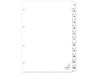 Tabblad kangaro 4r pk412c nr 1 12 wit karton - thumbnail