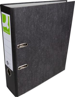 Q-CONNECT ordner, voor ft A4, uit karton, rug van 8 cm, gewolkt zwart