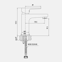 Wastafelkraan Creavit Sharp Mengkraan Chroom Creavit - thumbnail