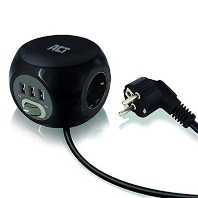 ACT AC2400 Stekkerdoos + USB-A