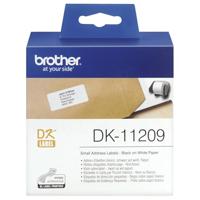 Brother DK-11209 Rol met etiketten 62 x 29 mm Papier Wit 800 stuk(s) Permanent hechtend DK11209 Adresetiketten - thumbnail
