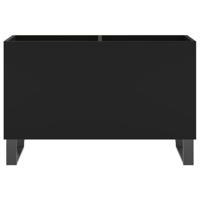 Platenkast 74,5x38x48 cm bewerkt hout zwart - thumbnail