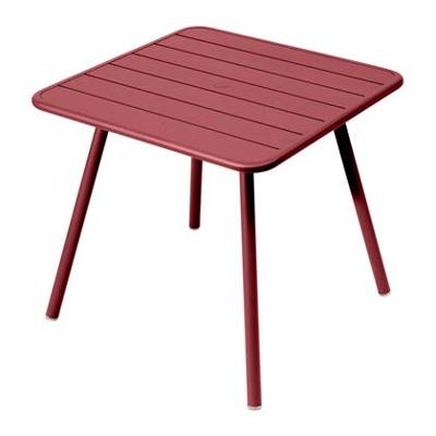 Fermob Luxembourg tuintafel vierpoot 80x80 cm Chili