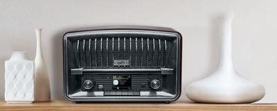 Muse Digitale radio, DAB+ FM, wekker, dubbel alarm, (M-135 DBT) LCD-display, 2 x 5 watt, sluimerfunctie, USB-AUX-IN telefoonaansluiting, donkergrijs,