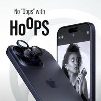 PanzerGlass™ Hoops camera lensbeschermer voor Apple iPhone 15 Pro | Pro Max - bescherming met stijl, schokbestendig glas, blauw - thumbnail
