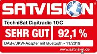 TechniSat DIGITRADIO 10 C Radio DAB+, VHF (FM) Bluetooth Incl. afstandsbediening, Wekfunctie Zwart/zilver - thumbnail