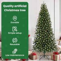Kunstkerstboom met 300 LED met standaard Groen 180 cm PE en PVC - thumbnail