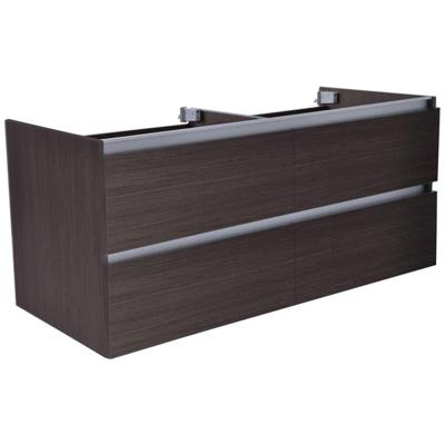 Wiesbaden Vision Onderkast 120cm - Houtnerf Grijs - 4 Laden. 2 Uitsparingen